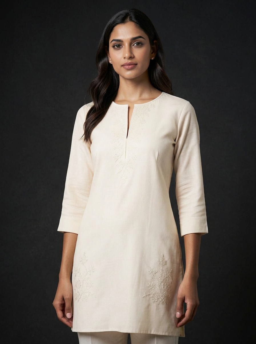Shubhro Ivory Chikankari Kurti